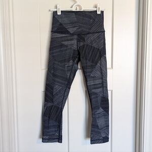 Lululemon Wunder Under 21" Crop Leggings - Etch Hail Midnight Navy sz 4
